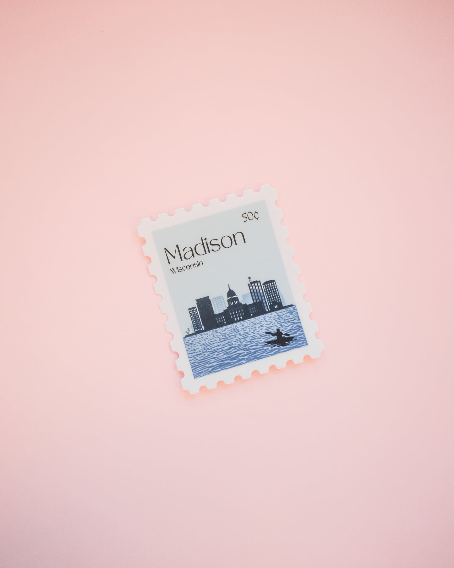 Madison, WI Stamp Sticker