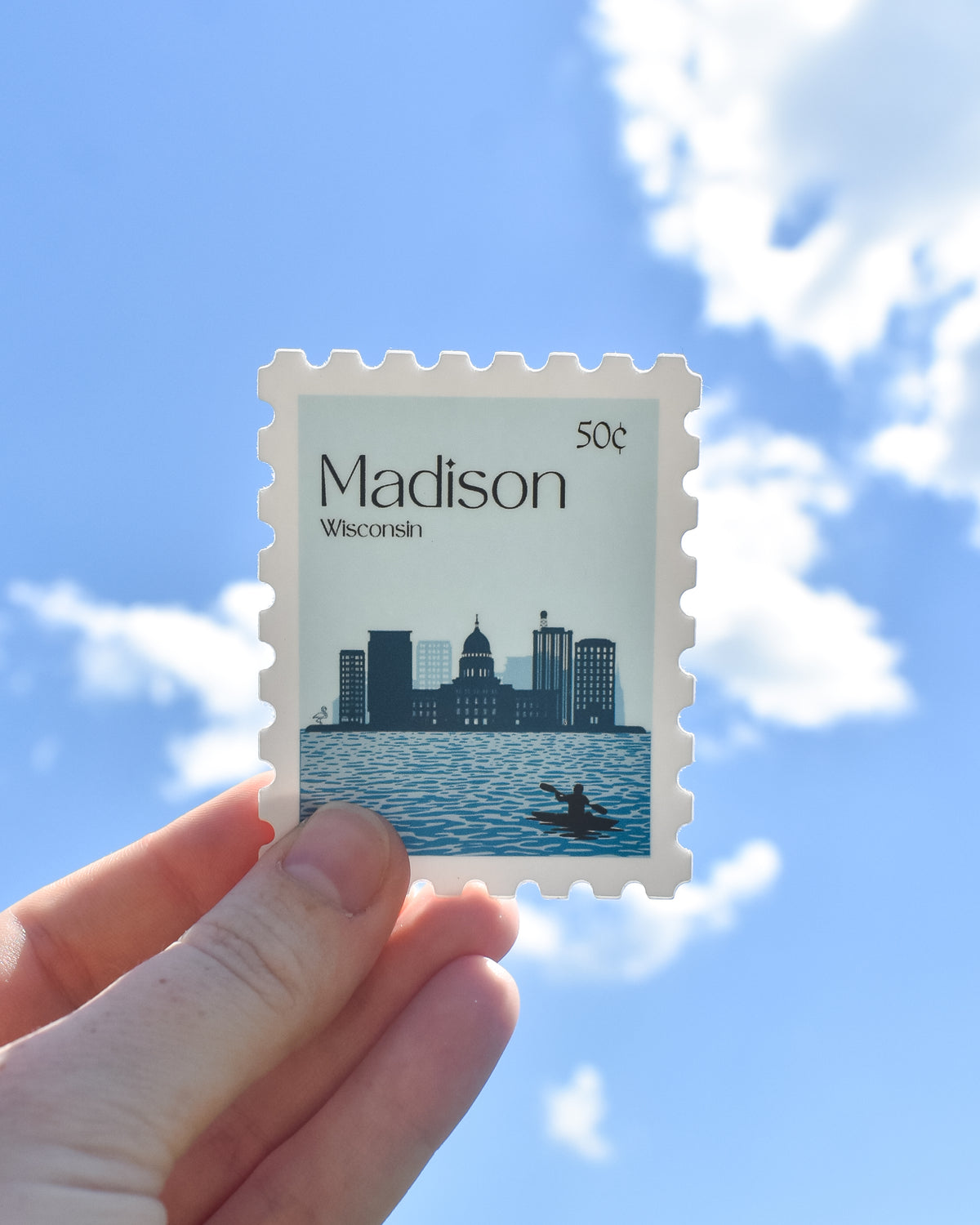 Wisconsin Madison Sticker Madison, WI Stamp Sticker – Tori's Trinkets