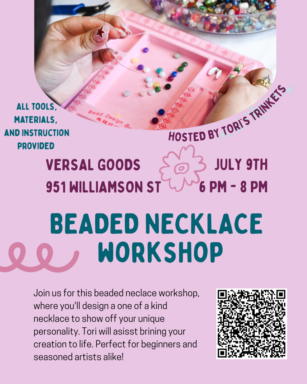 Beaded Necklace Workshop @ Versal Goods